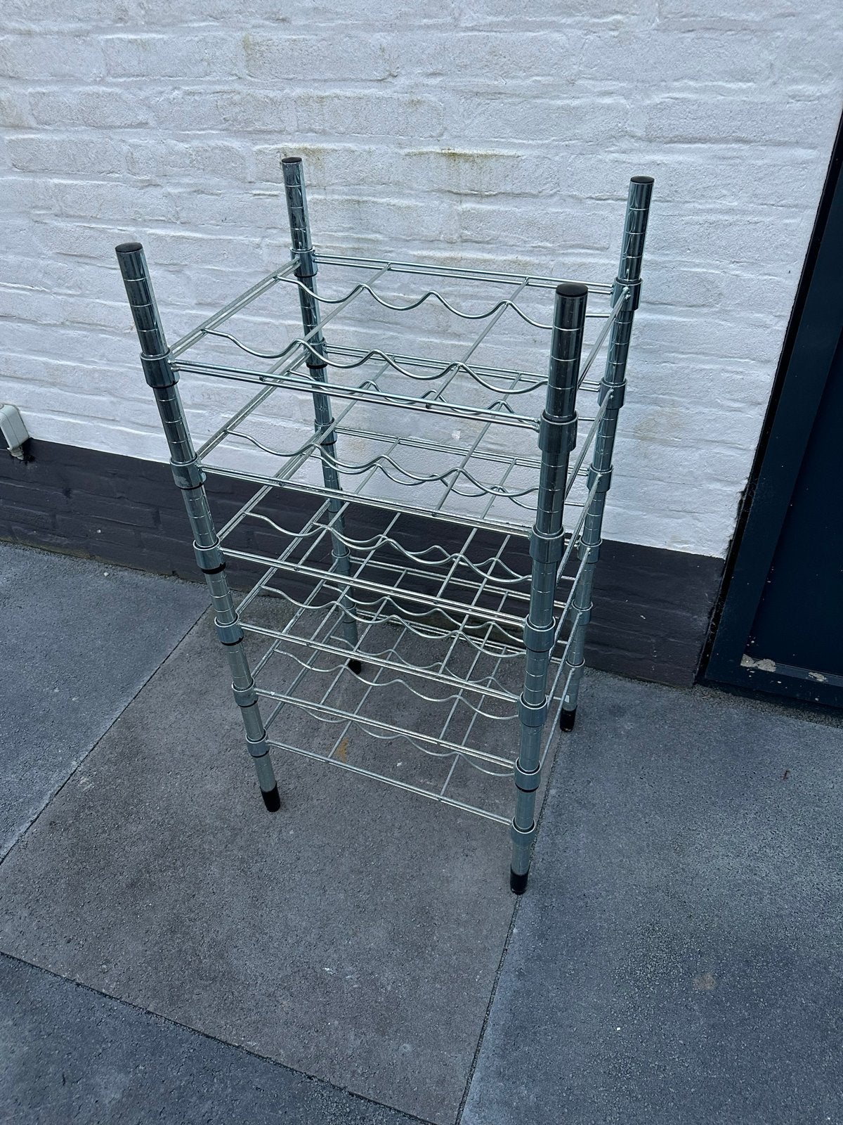 IKEA Omar flessenrek - Metaal, 94 cm hoog, Ophalen, Gebruikt, 25 flessen of meer, Metaal