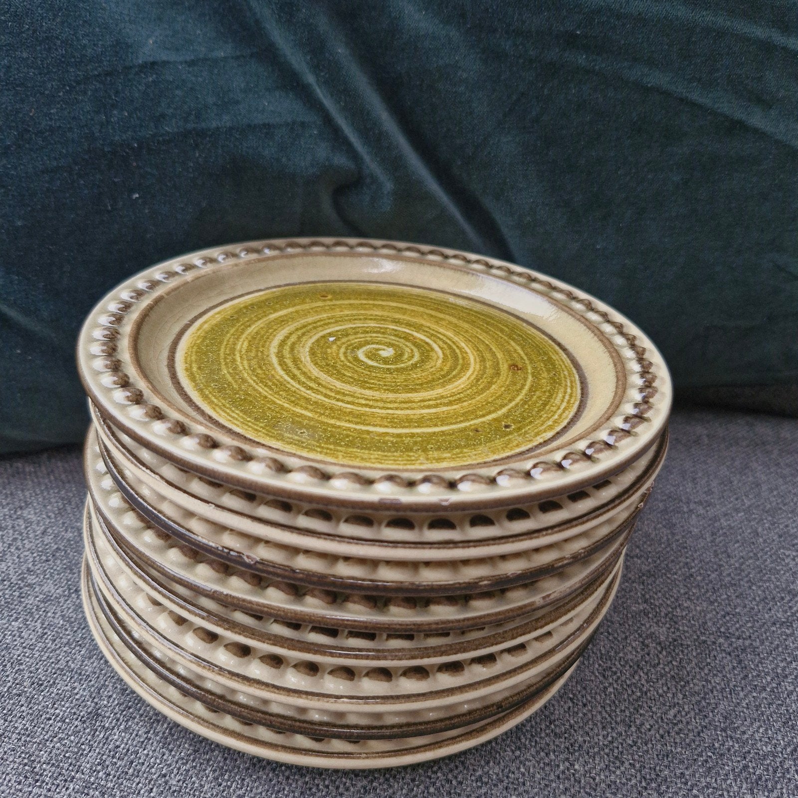 Vintage Handgemaakte Keramiek Formano Gebaksbordjes - Set, Antiek en Kunst, Antiek | Keramiek en Aardewerk, Ophalen of Verzenden