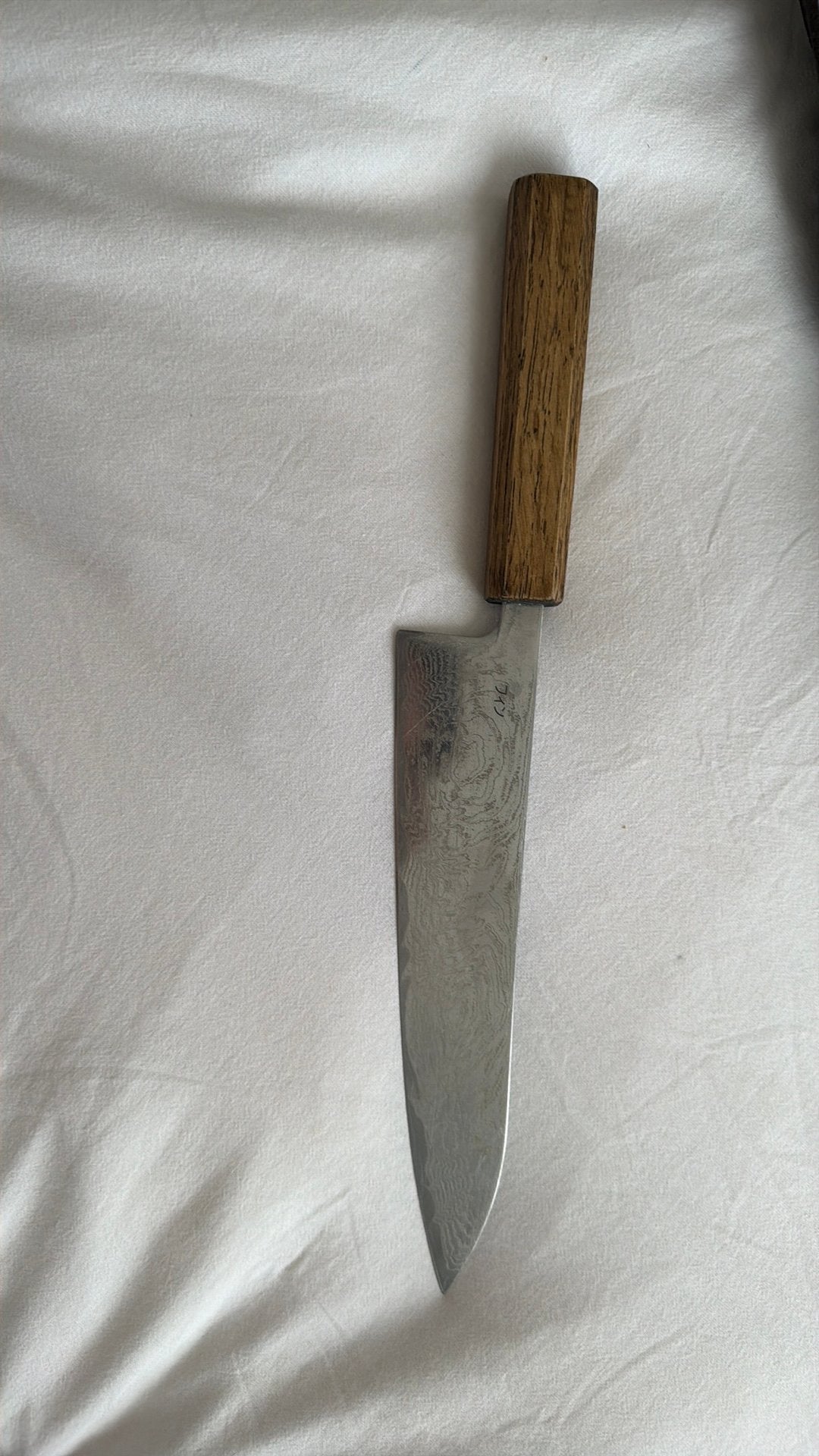 Japanse koksmes gyuto 21cm, Ophalen of Verzenden, Zo goed als nieuw