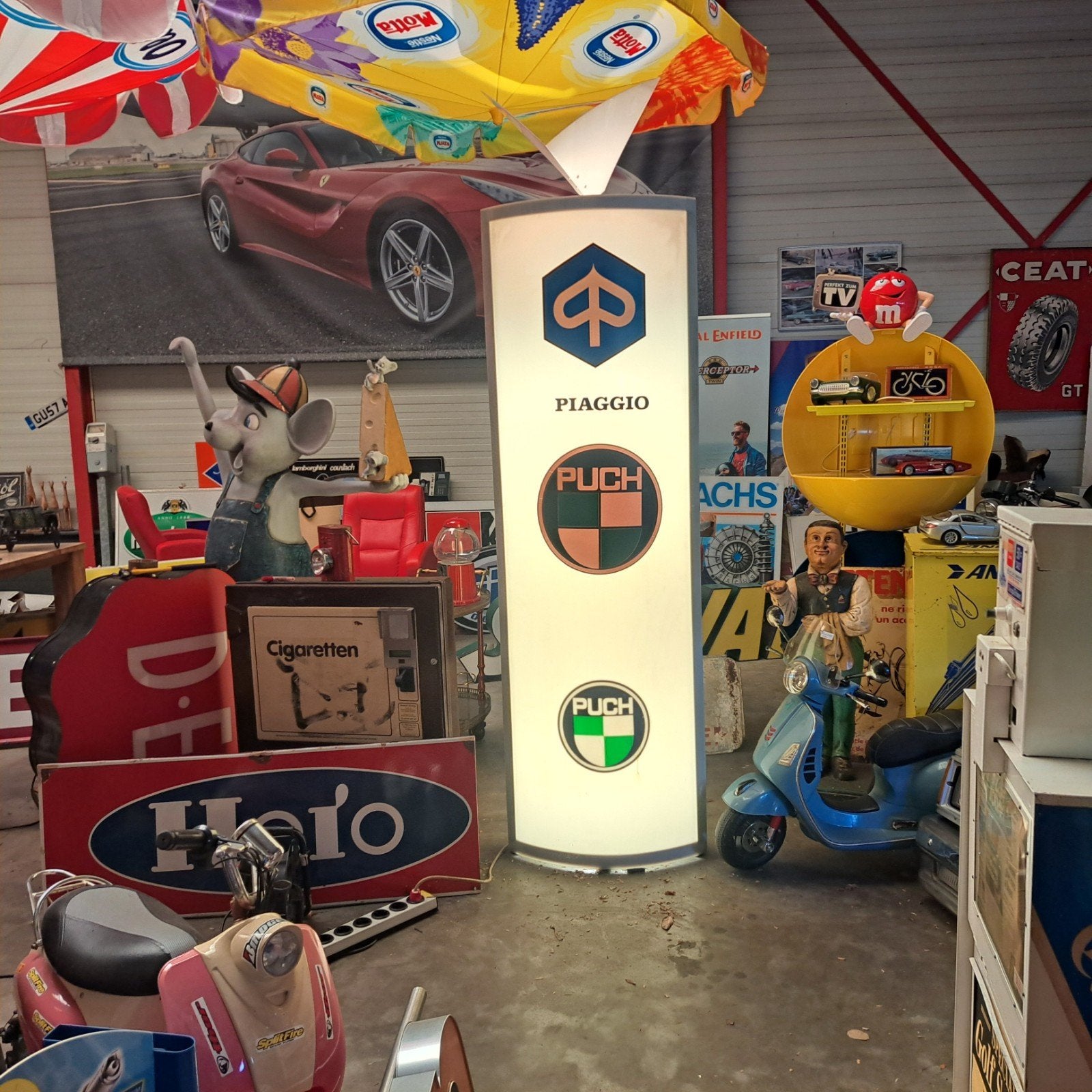Piaggio/ Puch reclamezuil Xxl, Ophalen of Verzenden, Gebruikt, Reclamebord