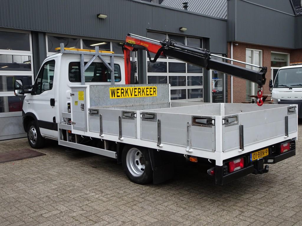 Iveco Daily 50C14G 136pk Cng / Benzine PTO Kraan Palfinger P, Auto's, Automaat, Euro 5, Gebruikt, 3560 kg