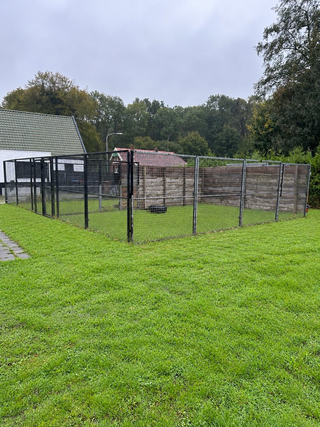 (Honden) Hekwerk, Ophalen, Met poort, Gebruikt, Gaashekwerk