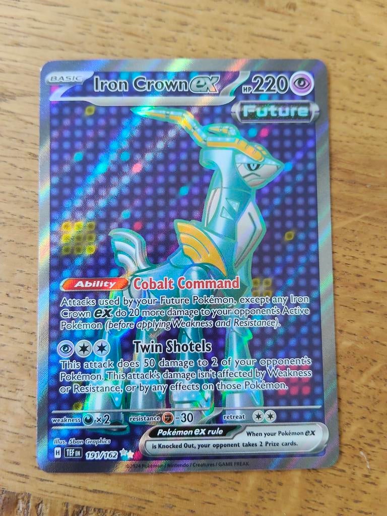 Iron crown full art, Ophalen of Verzenden, Zo goed als nieuw, Losse kaart