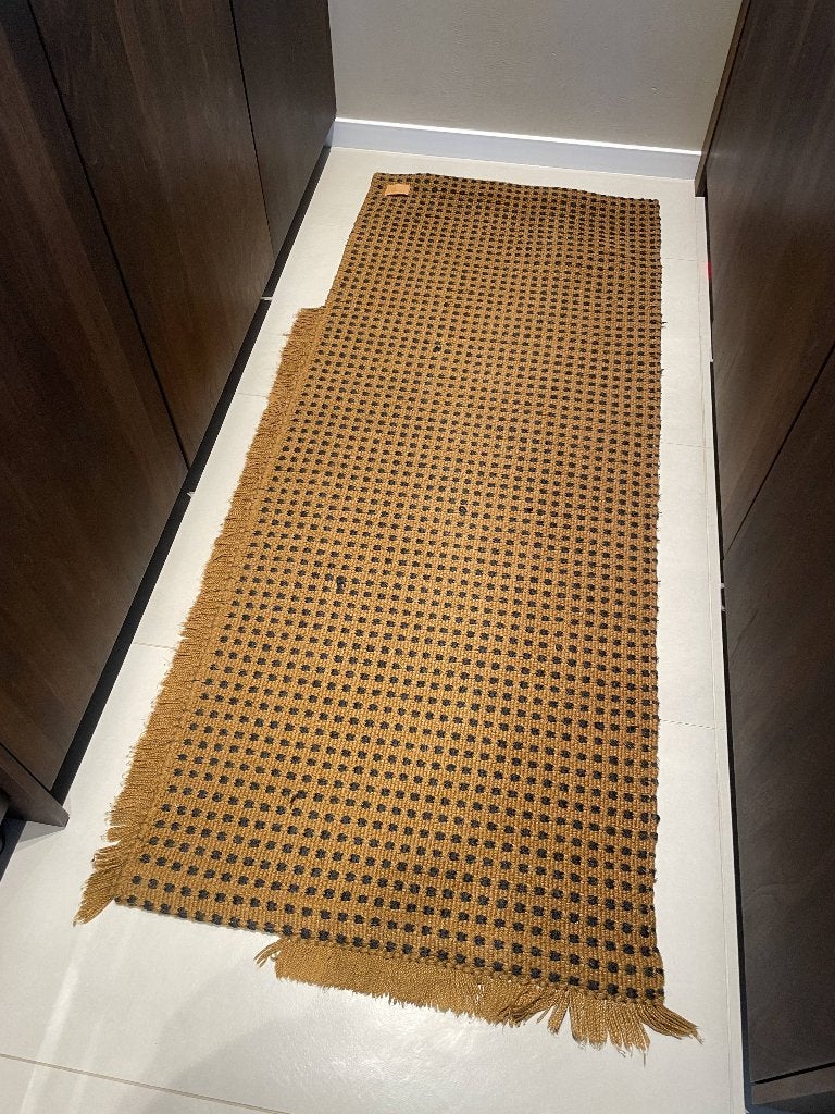 Geweven Loper / Vloerkleden - Bruin / Zwart (Ferm Living), Ophalen, Gebruikt, Bruin, 50 tot 100 cm