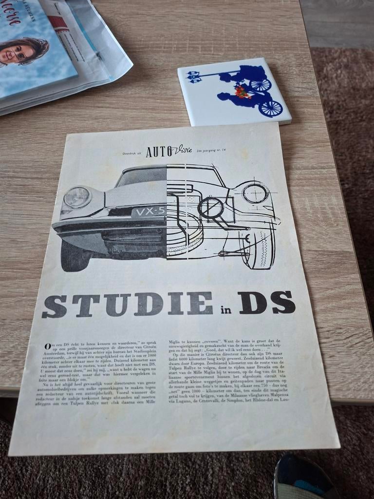 Studie in de Citroën DS overdruk AutoVisie 1960, Ophalen of Verzenden, Gelezen, Citroën