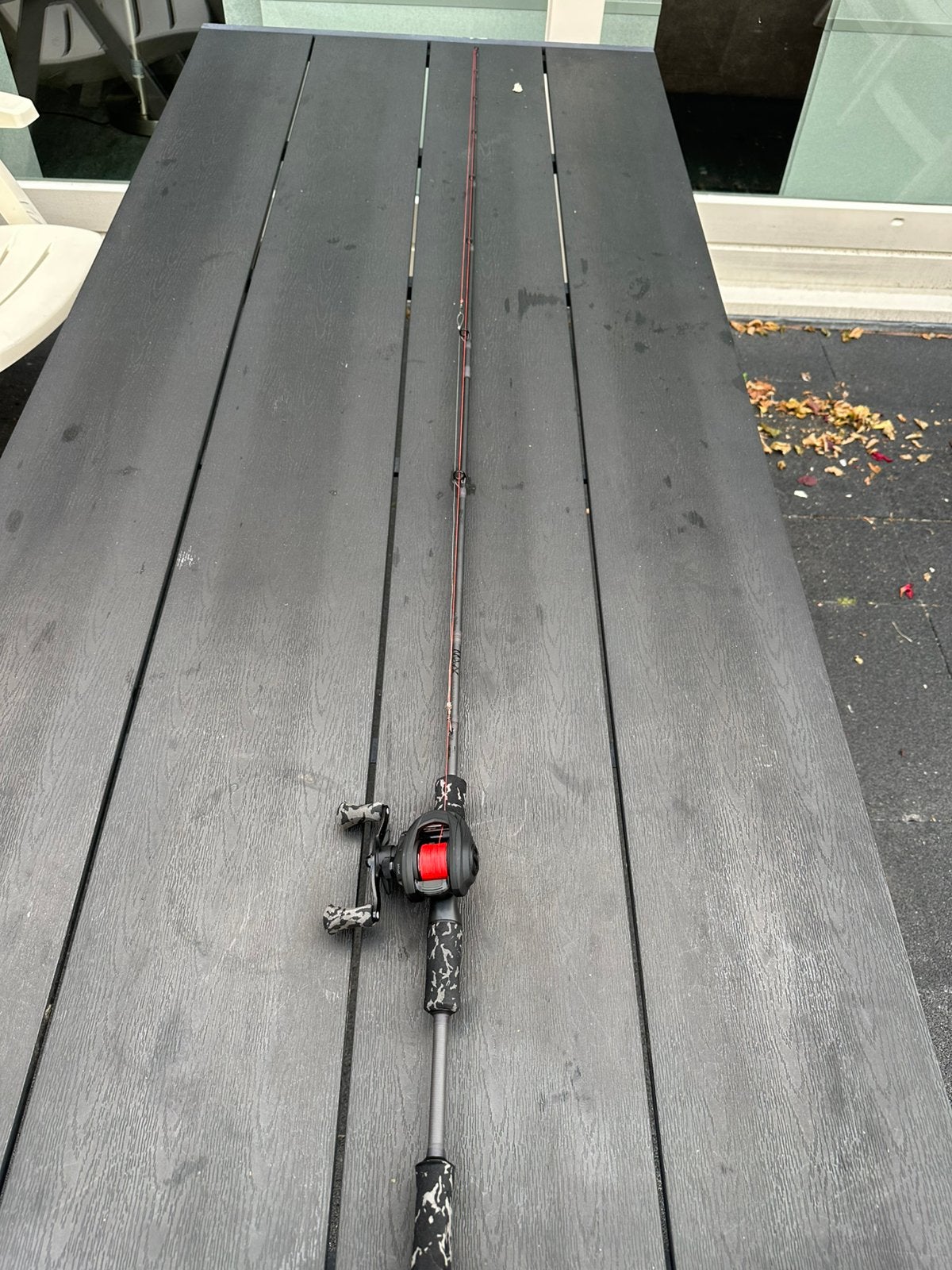 Abu Garcia black ops casting combo, Watersport en Boten, Hengelsport | Roofvissen, Ophalen, Zo goed als nieuw, Complete set