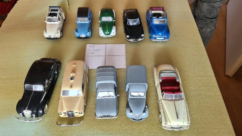 10 diverse auto's 1:32 verschillende merken, Hobby en Vrije tijd, Modelauto's | 1:32, Ophalen, Gebruikt, Auto, Overige merken