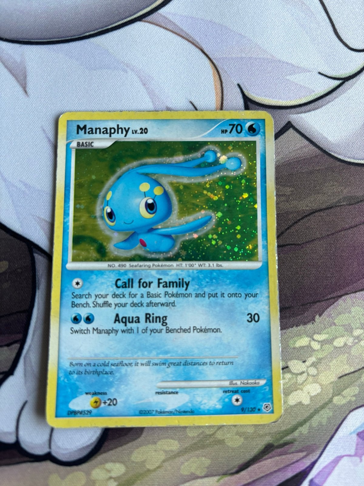 Manaphy Lv.20 Pokémon kaart (DPN#529) - Gebruikt, Ophalen of Verzenden, Gebruikt, Losse kaart