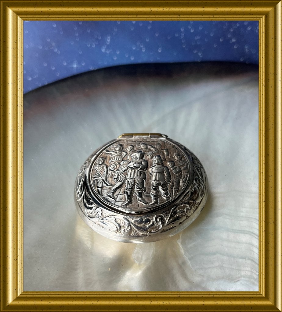 Mooi oud pillendoosje: De Nachtwacht, Antiek en Kunst, Curiosa en Brocante, Ophalen of Verzenden