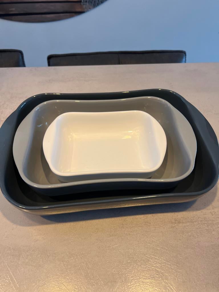 Set van 3 VIVO Villeroy & Boch ovenschalen, Gebruikt, Keramiek, Ophalen of Verzenden, Schaal of Schalen