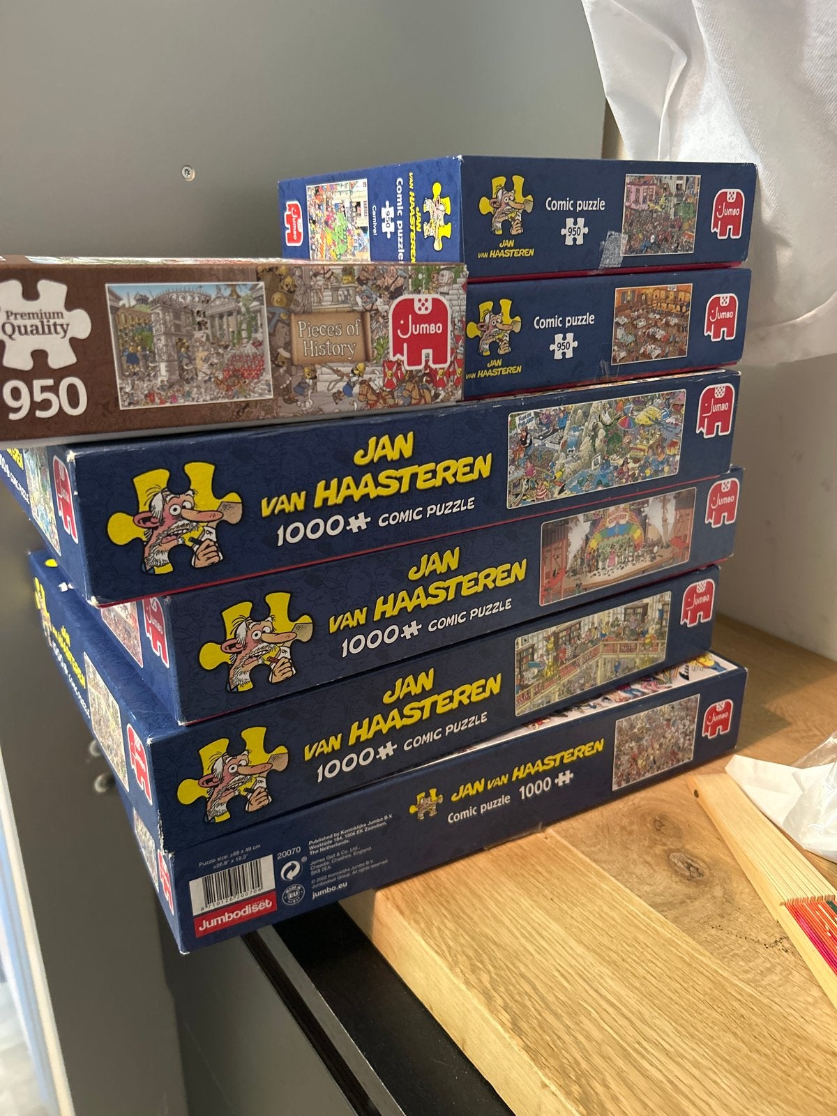 Jan van Haasteren Puzzels - Diverse Aantallen Stukjes, Ophalen of Verzenden, 500 t/m 1500 stukjes, Gebruikt, Legpuzzel