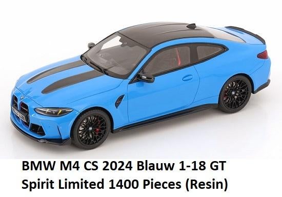 BMW M4 CS 2024 Blauw 1-18 GT Spirit Limited 1400 Pieces (Res, Overige merken, Tschuiten@hotmail.com, Auto, Frankrijk