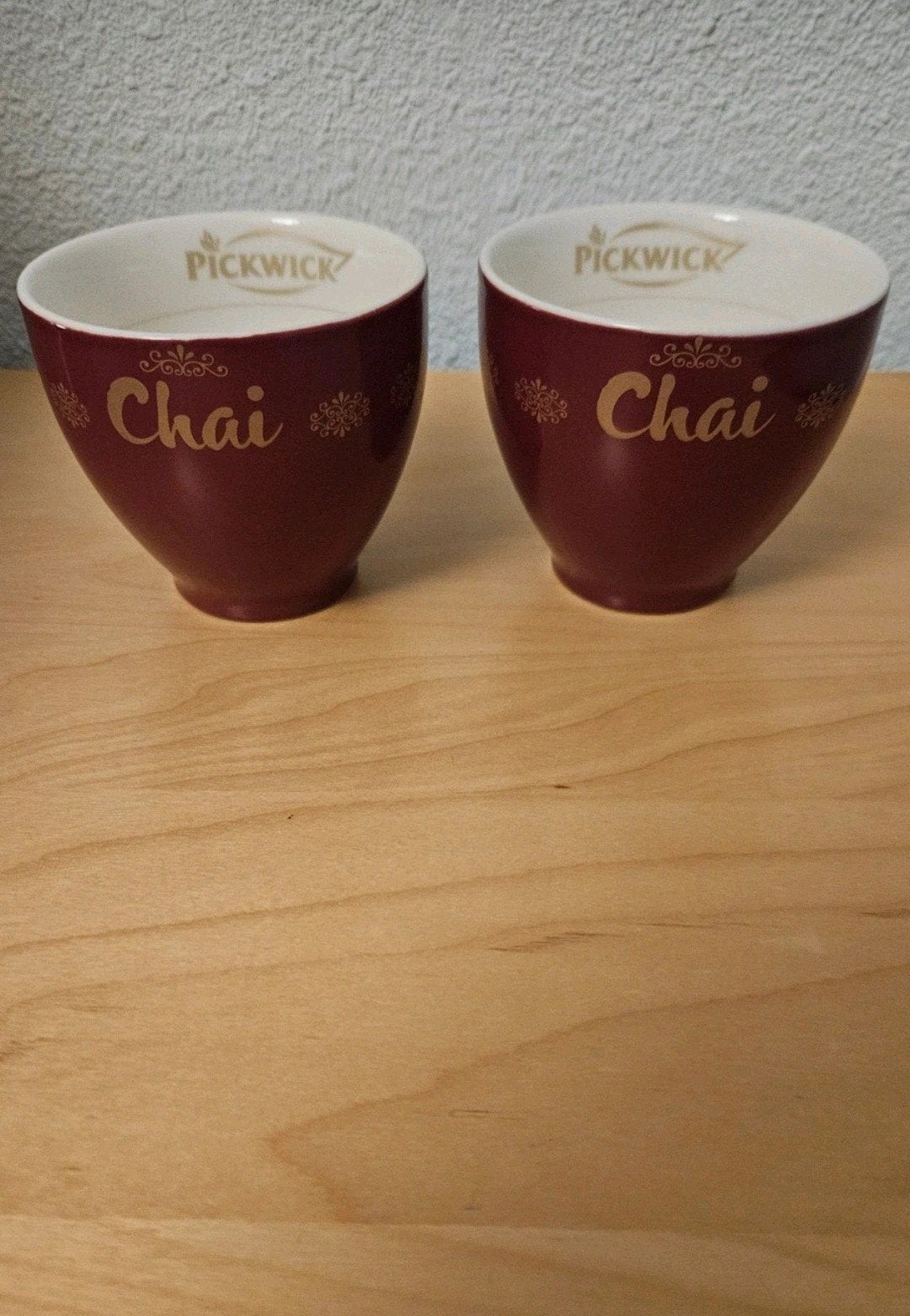 Pickwick mooie Chai Tea mokken, 2 stuks, als NIEUW!, Overige merken, Ophalen of Verzenden, Zo goed als nieuw, Overige stijlen