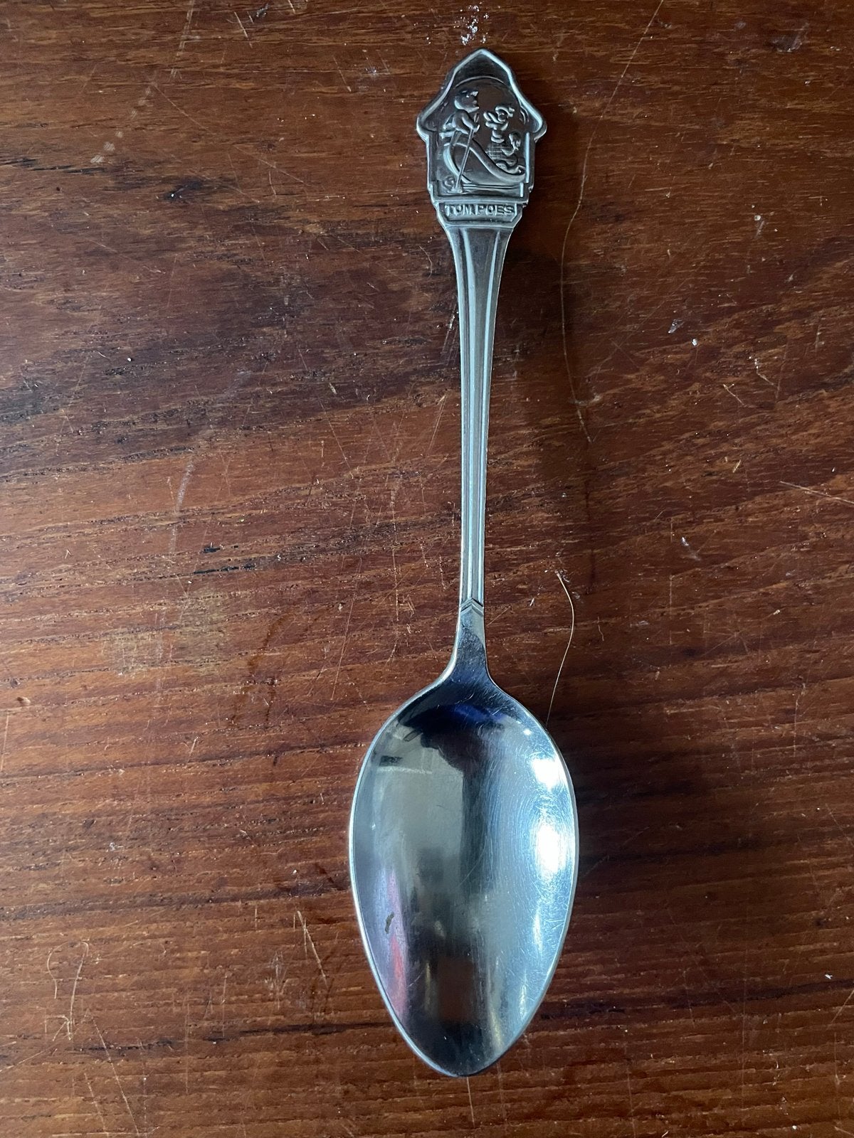Vintage Top Poes lepel - Zilverkleurige verzamellepel, Ophalen of Verzenden