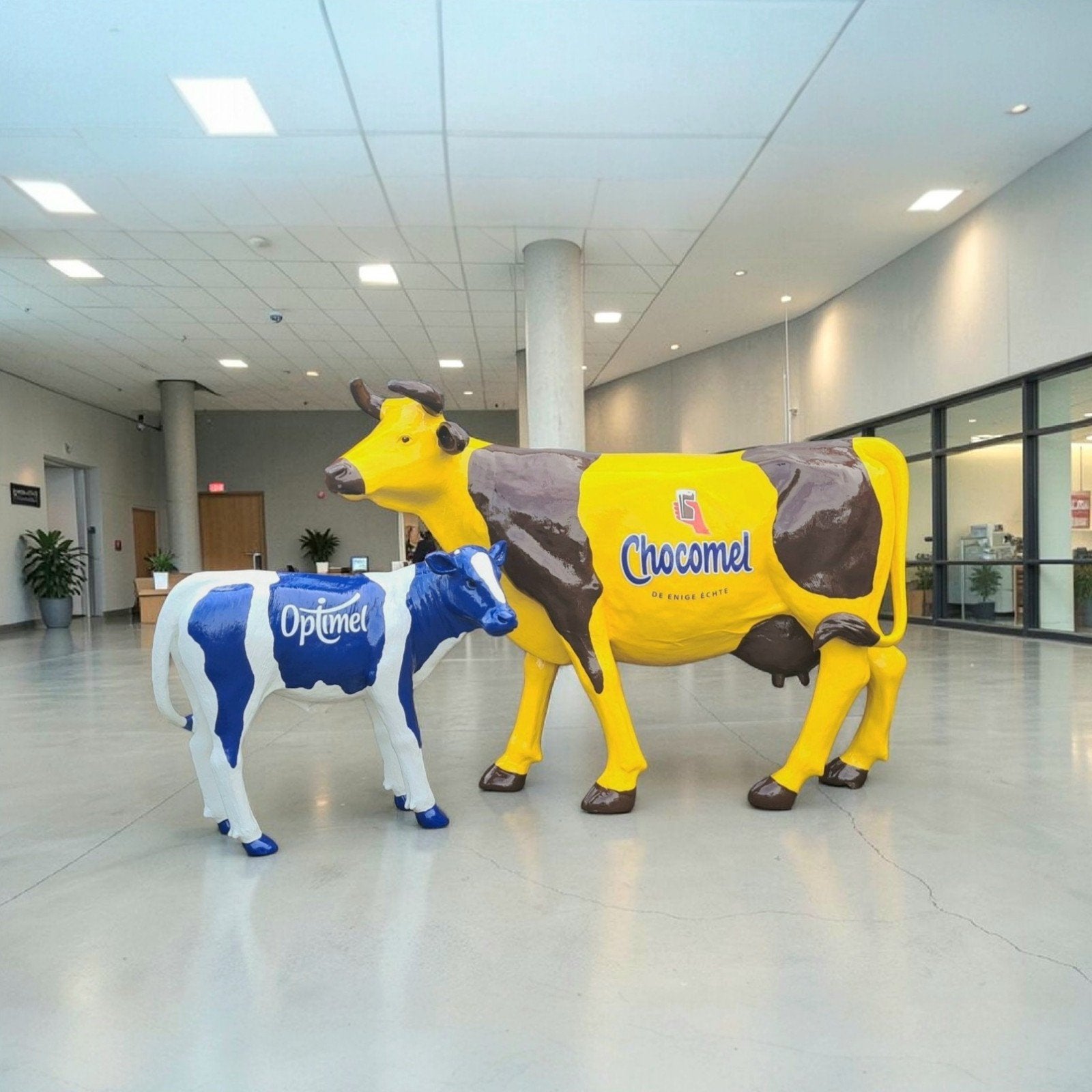 Bedrijfsreclame, buitenreclame, melkvee koe beeld, tuinbeeld, Ophalen, Nieuw, Kunststof, Dierenbeeld