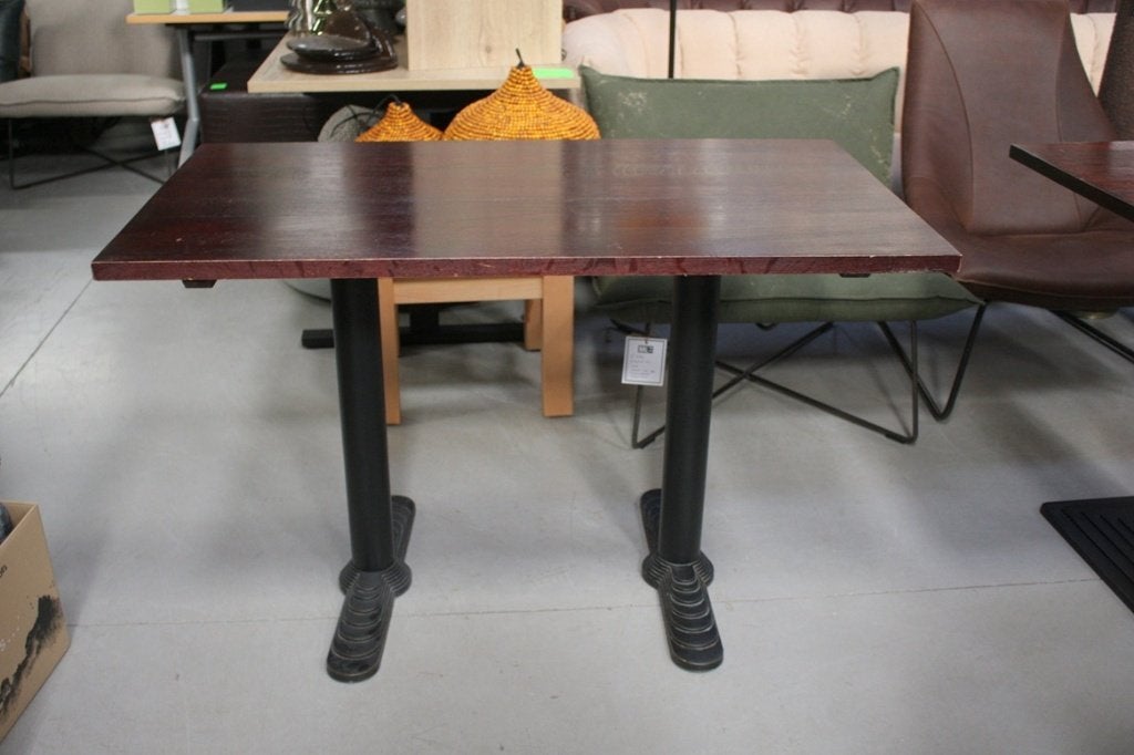Partij tafels eettafel metaal hout horeca restaurant cafe, Gebruikt, 50 tot 100 cm, 50 tot 100 cm, Rechthoekig