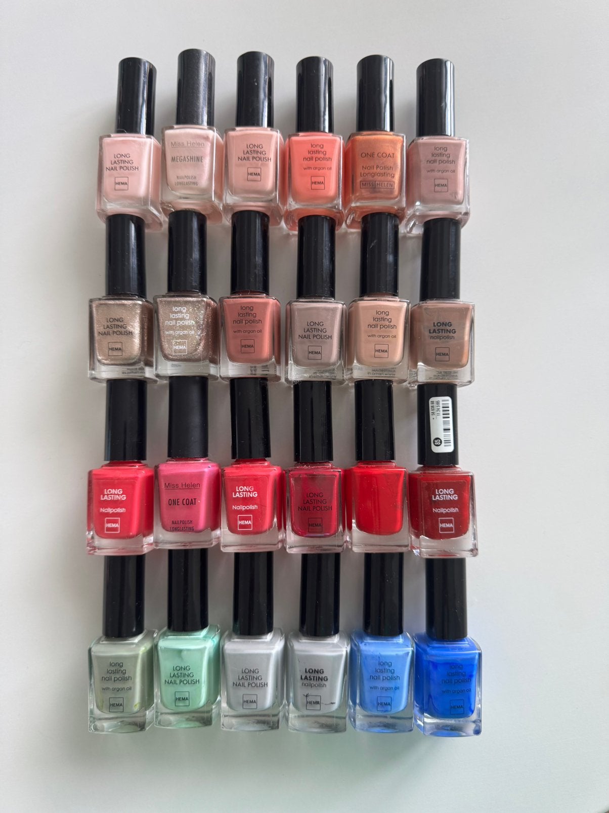 HEMA nagellak 24 flesjes, Gebruikt, Overige kleuren, Ophalen of Verzenden, Handen en Nagels