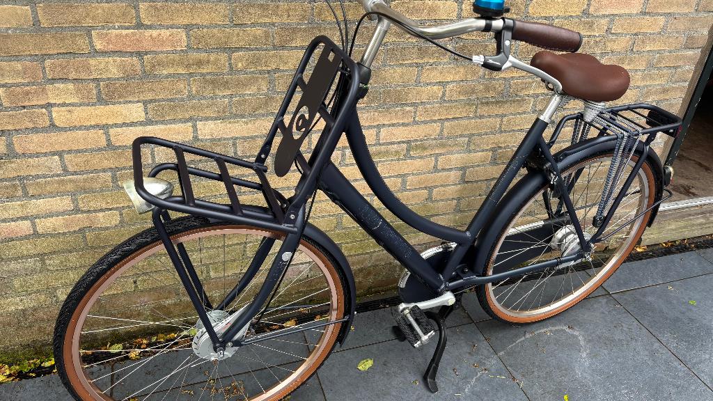 28 inch Blauwe Cortina Damesfiets handremmen 7 Versnellingen, Fietsen en Brommers, Fietsen | Dames | Damesfietsen, Versnellingen