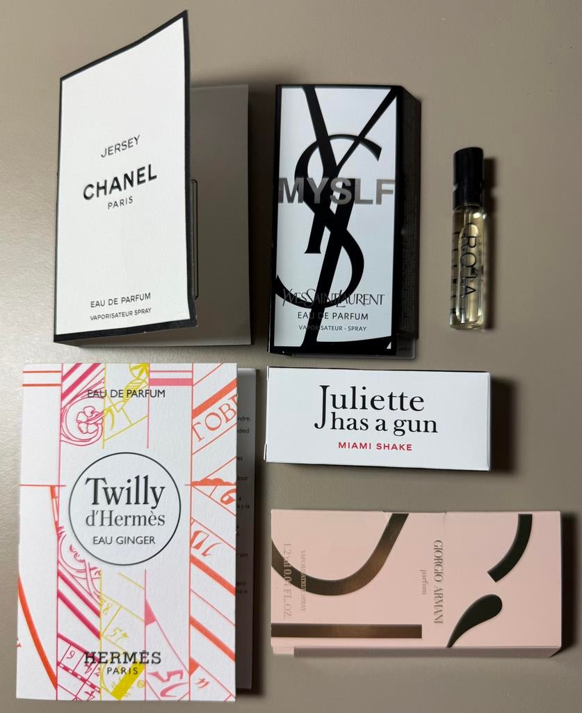 Sample set, Chanel, Roja, Hermes, Juliette has a gun, Ophalen of Verzenden, Nieuw