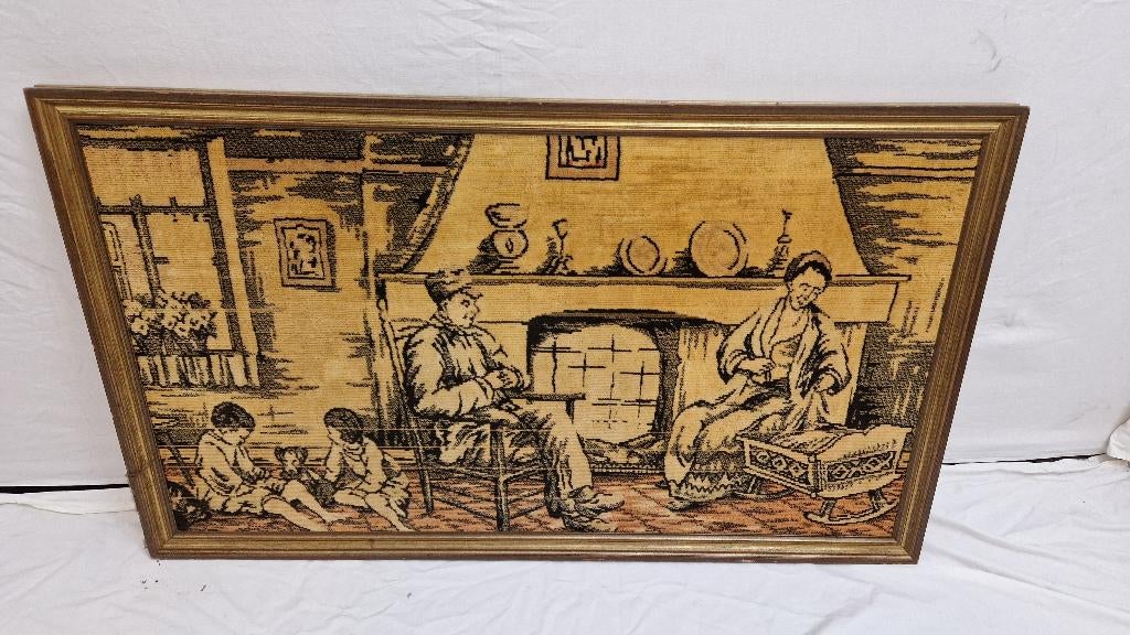 Textielkunst geweven schilderij groot, Ophalen of Verzenden, Zo goed als nieuw