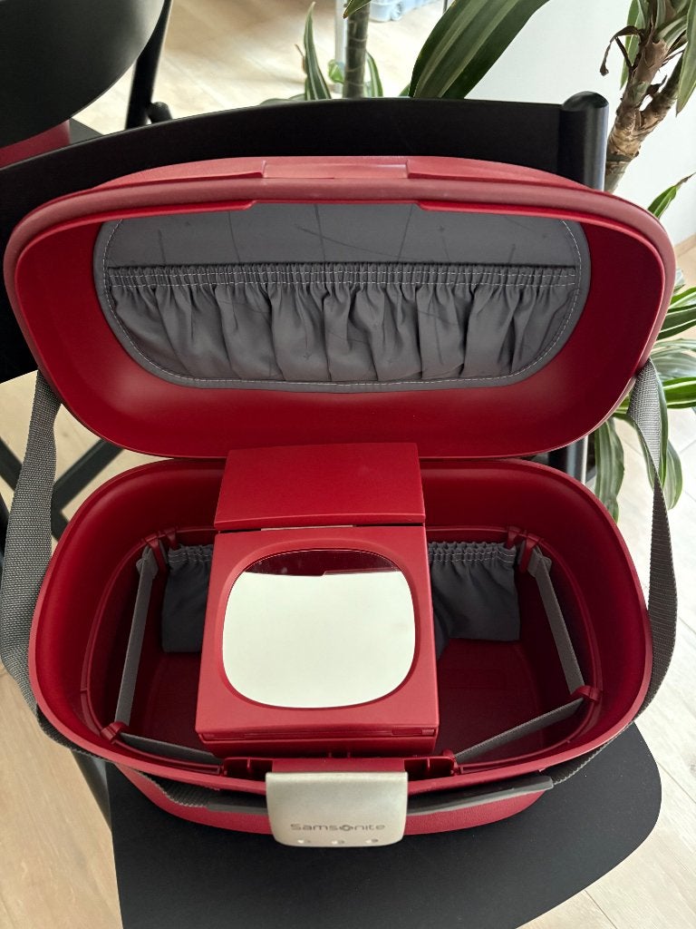Beautycase rood samsonite, Ophalen, Met slot, Nieuw, Hardcase