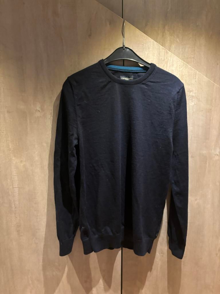 Cavallaro Napoli Merino Wol Trui Maat M, Ophalen of Verzenden, Zo goed als nieuw, Maat 48/50 (M), Blauw