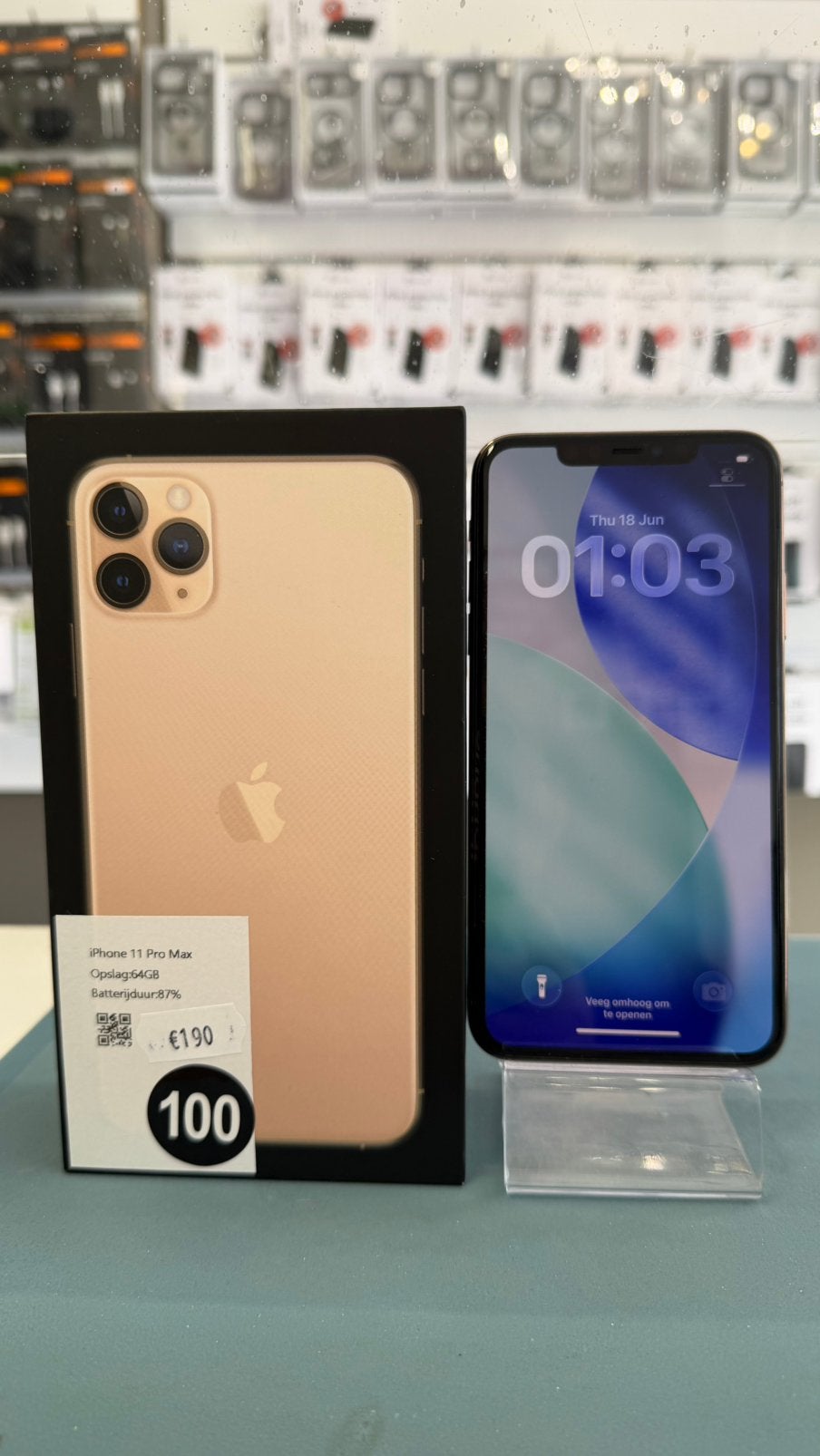 iPhone 11PM Gold 64GB (100), Telecommunicatie, Mobiele telefoons | Apple iPhone, Gebruikt, 64 GB, Zonder abonnement, Zonder simlock