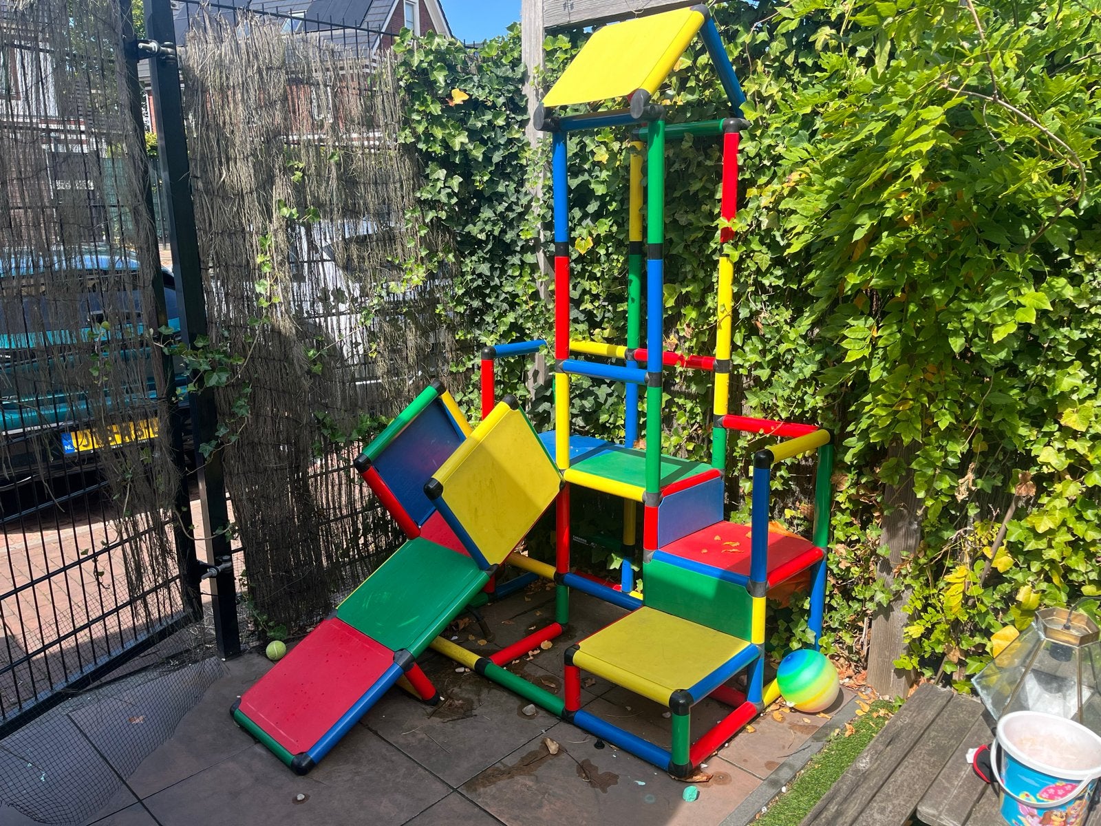 Kleurrijk Klimtoestel met Glijbaan voor Kinderen, Ophalen, Gebruikt, Glijbaan