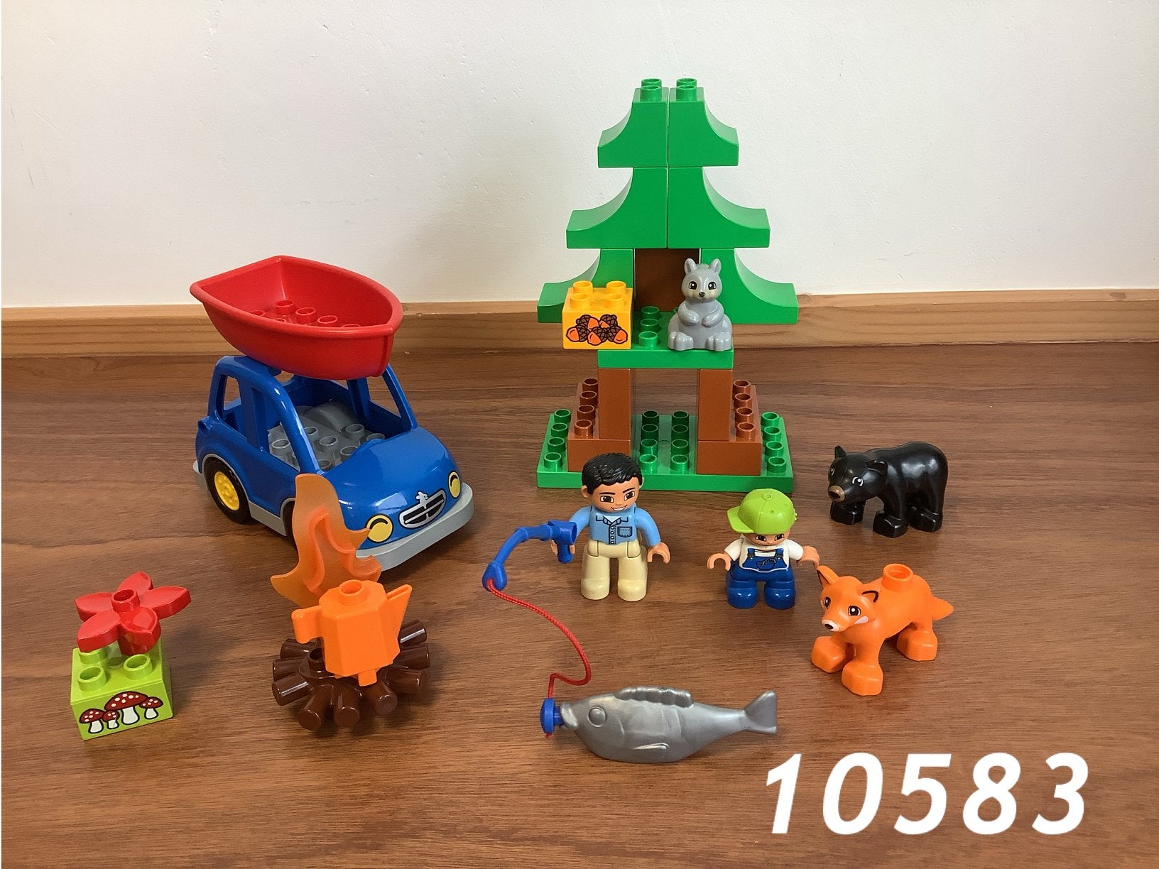 Duplo bosavontuur vistochtje 10583 (compleet) 1, Ophalen of Verzenden, Zo goed als nieuw, Complete set, Duplo