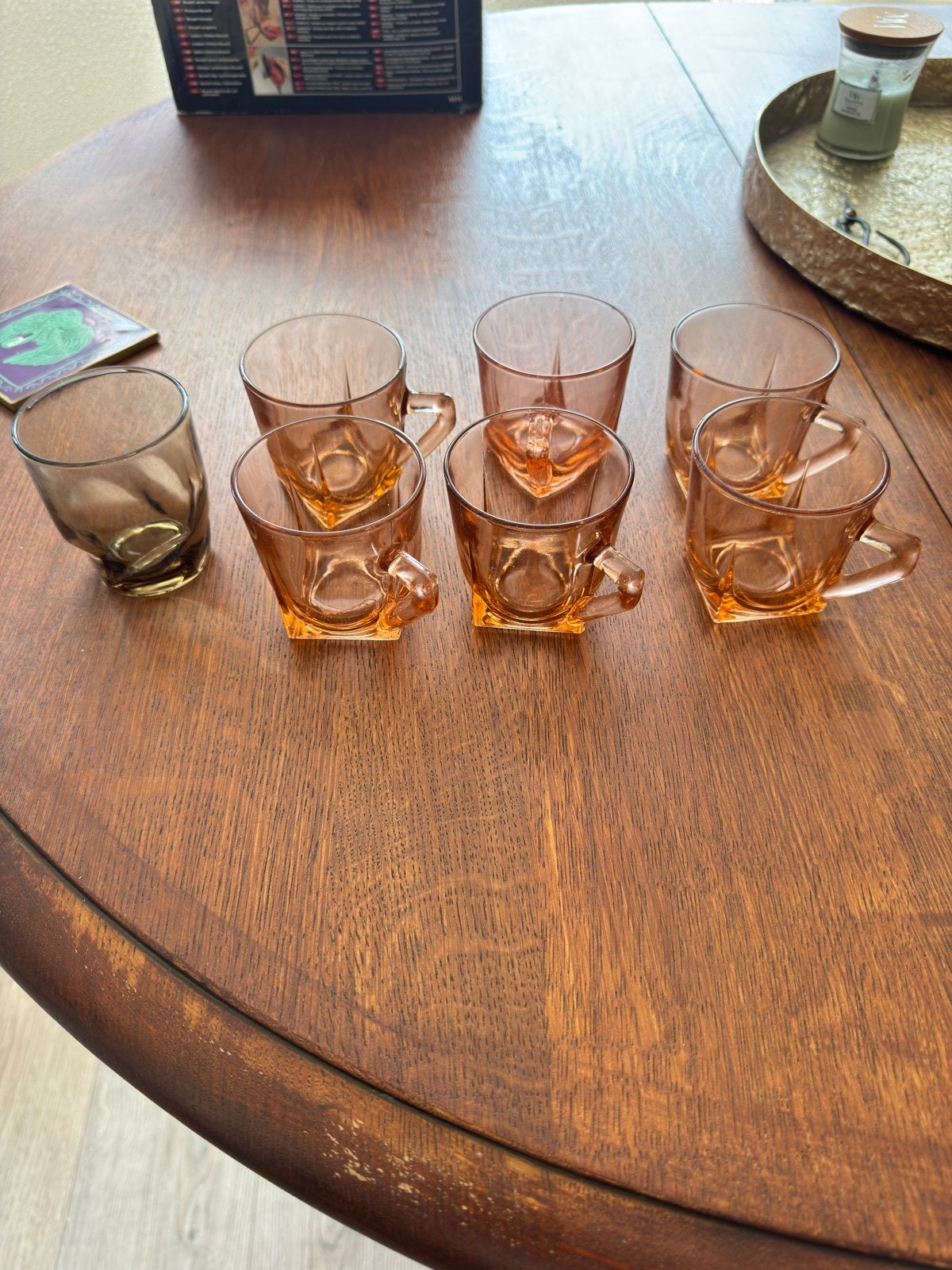 Jaren 60 vintage koffiekopjes, Huis en Inrichting, Keuken | Servies, Ophalen, Overige stijlen, Kop(pen) en/of Schotel(s), Glas