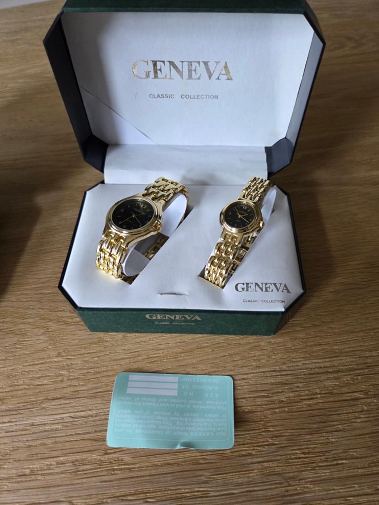 Geneva Classic Collection Horlogeset - Goudkleurig, Overige merken, Overige materialen, Polshorloge, Overige materialen