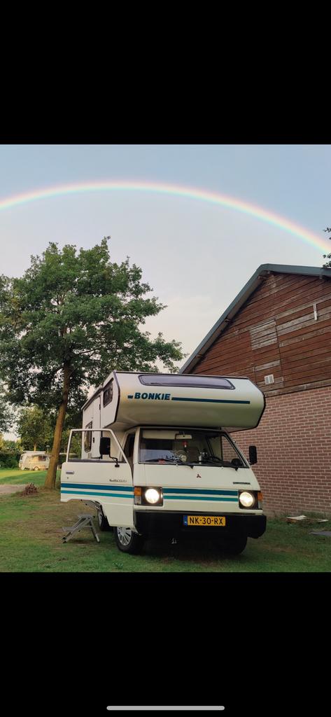 WEGENBELASTINGVRIJ Mitsubishi L300 Camper BENZINE, Overige merken, Chemisch toilet, Buscamper of Camperbus, Luifel