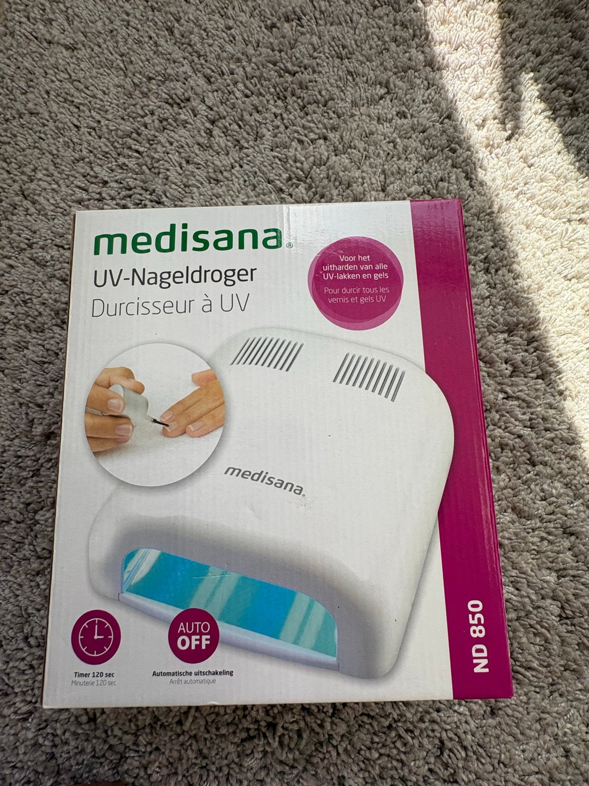 Medisana UV-Nageldroger ND 850 - Nieuw in doos, Ophalen of Verzenden, Nieuw, Verzorging