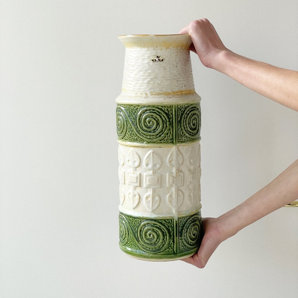 XL Bay West Germany VAAS Mid Century Pottery WGP vloervaas, Antiek en Kunst, Antiek | Vazen, Ophalen of Verzenden