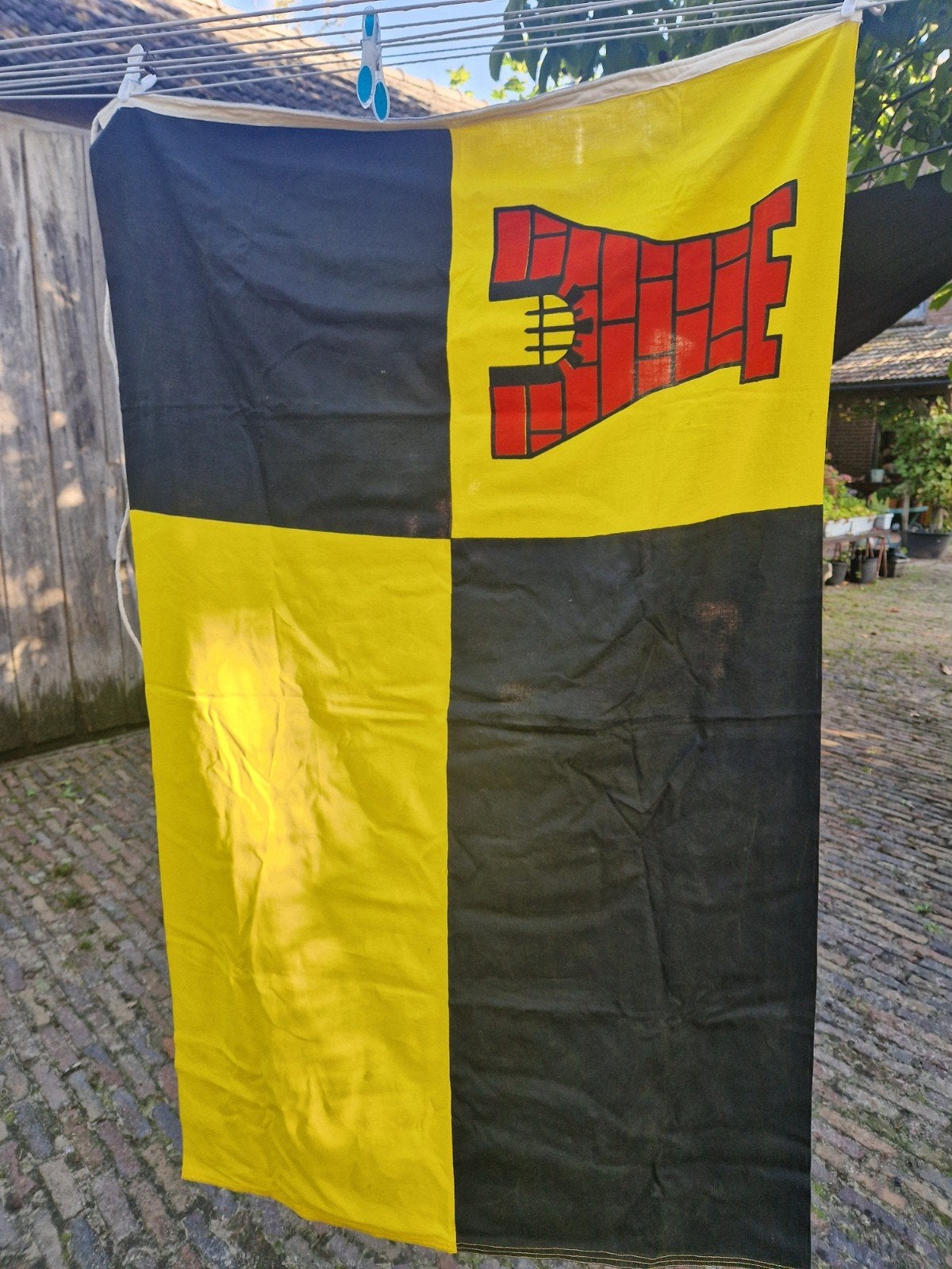 historische vlag stad Coevorden, Ophalen of Verzenden, Gebruikt