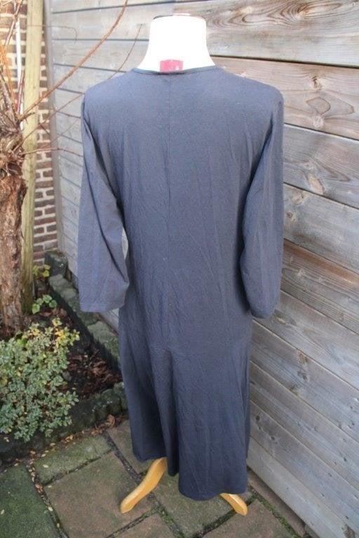 Overslagjurk donkerblauw Edgar Vos mt M Vaste prijs, Kleding | Dames, Maat 38/40 (M), Blauw, Zo goed als nieuw, Onder de knie