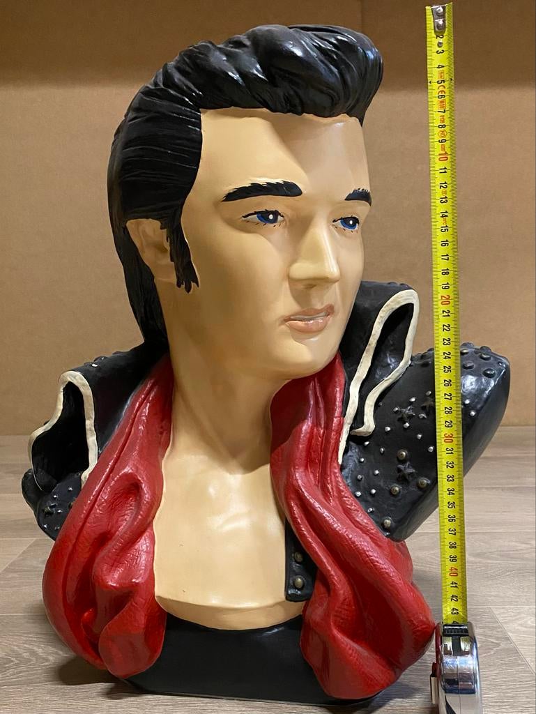 Groot Elvis Presley Borstbeeld - The King of Rock 'n' Roll, Verzamelen, Beelden en Beeldjes, Ophalen, Zo goed als nieuw, Mens