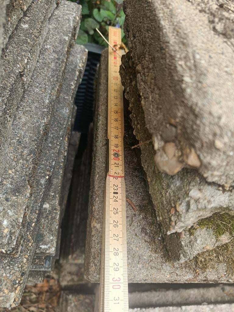 Grindtegels 30x30 cm - 44 stuks, Ophalen, Gebruikt, 5 tot 10 m², Grind