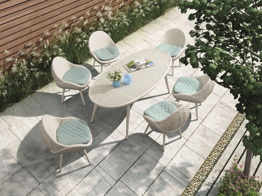 HiGold Tulip Dinerset 6 persoons - Horecakwaliteit, Ophalen, 6 zitplaatsen, Zo goed als nieuw, Wicker