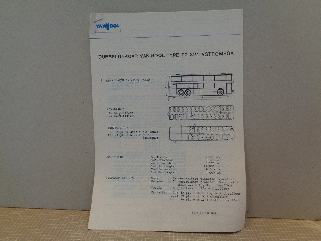 van hool brochure, Ophalen of Verzenden, Zo goed als nieuw, Overige merken