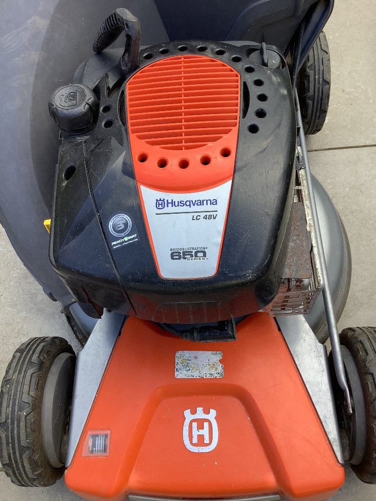 Husqvarna motor maaier LC 48 V zelf rijdend., Ophalen, Cirkelmaaier, Gebruikt, Mulchfunctie