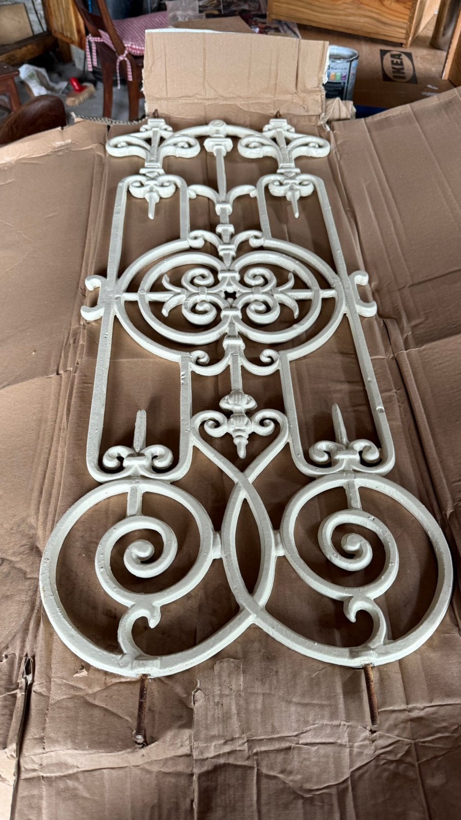 Balustrade elementen gietijzer, Ophalen