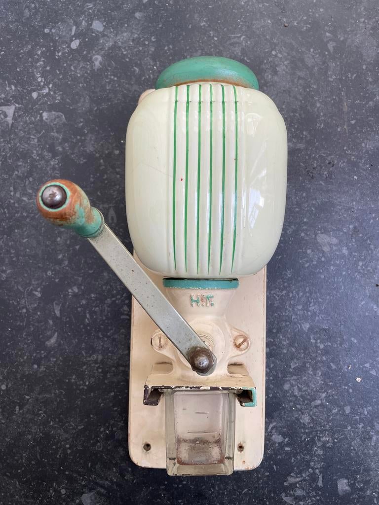 Vintage H.T. Koffiemolen koffiebonenmolen bonenmolen, Antiek en Kunst, Antiek | Keukenbenodigdheden, Ophalen of Verzenden