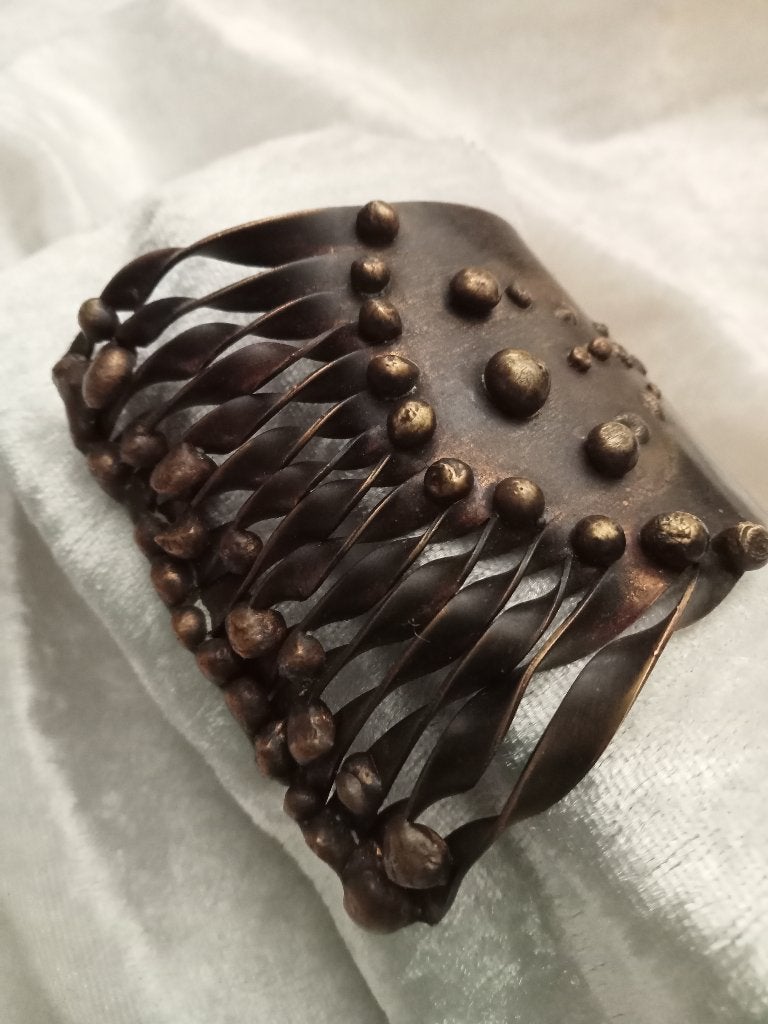 Prachtige Brede Handgemaakte Finse Armband van Brons, Sieraden, Tassen en Uiterlijk, Verzenden, Brons, Armband