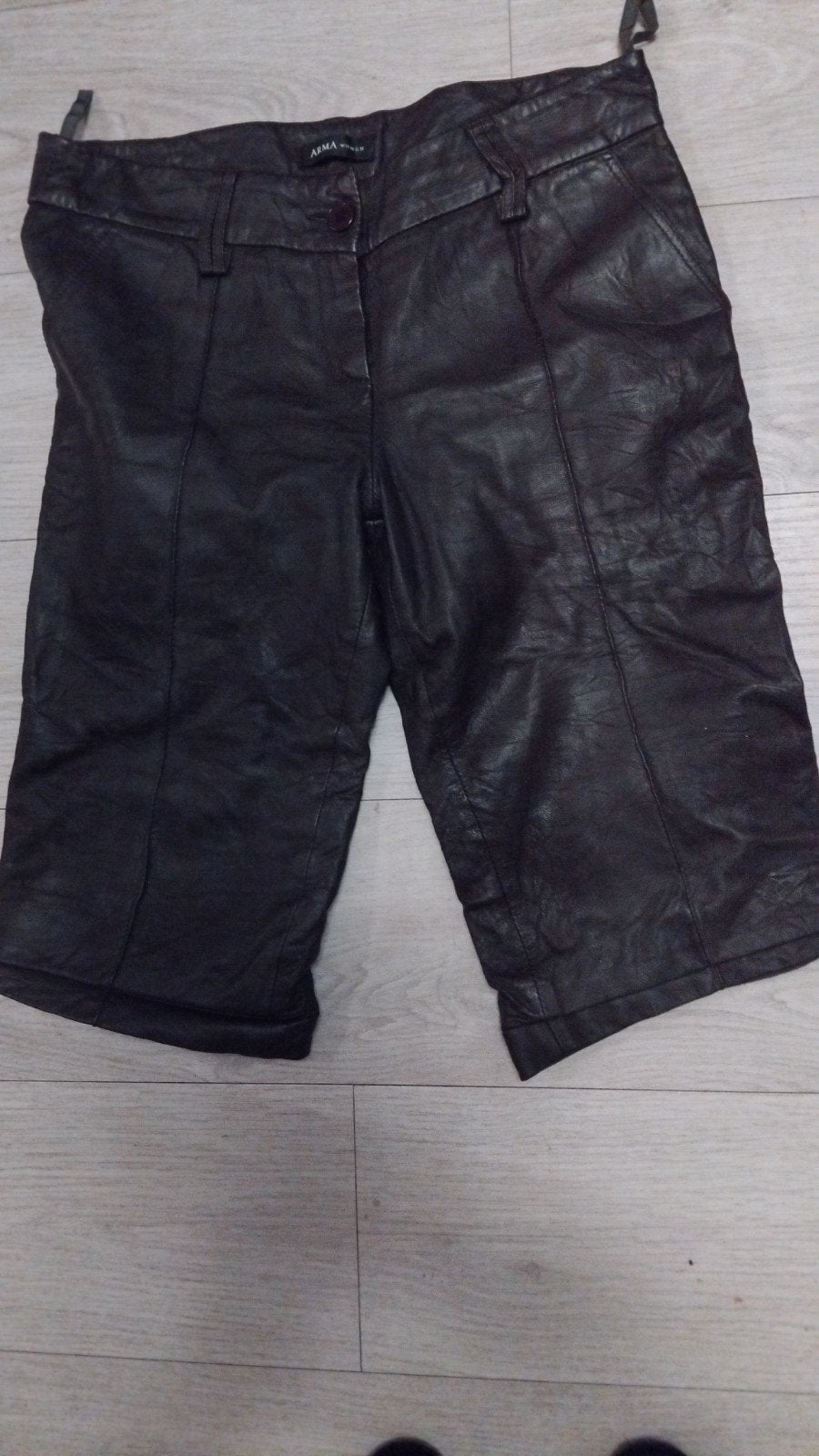 ARMA Women Leren Bermuda Shorts - Maat M, Maat 38/40 (M), Ophalen of Verzenden, ARMA Women, Gedragen