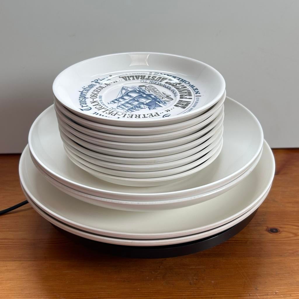 Camping Borden Melamine met Scheepsmotief, Ophalen of Verzenden