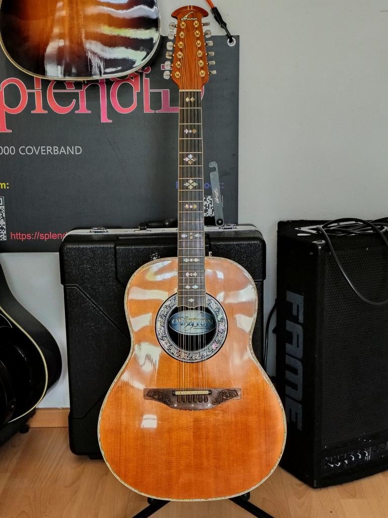 Ovation USA 12-snarige gitaar,  model 1659, uit 1985, mint., Ophalen, Zo goed als nieuw, Western- of Steelstringgitaar, Met koffer