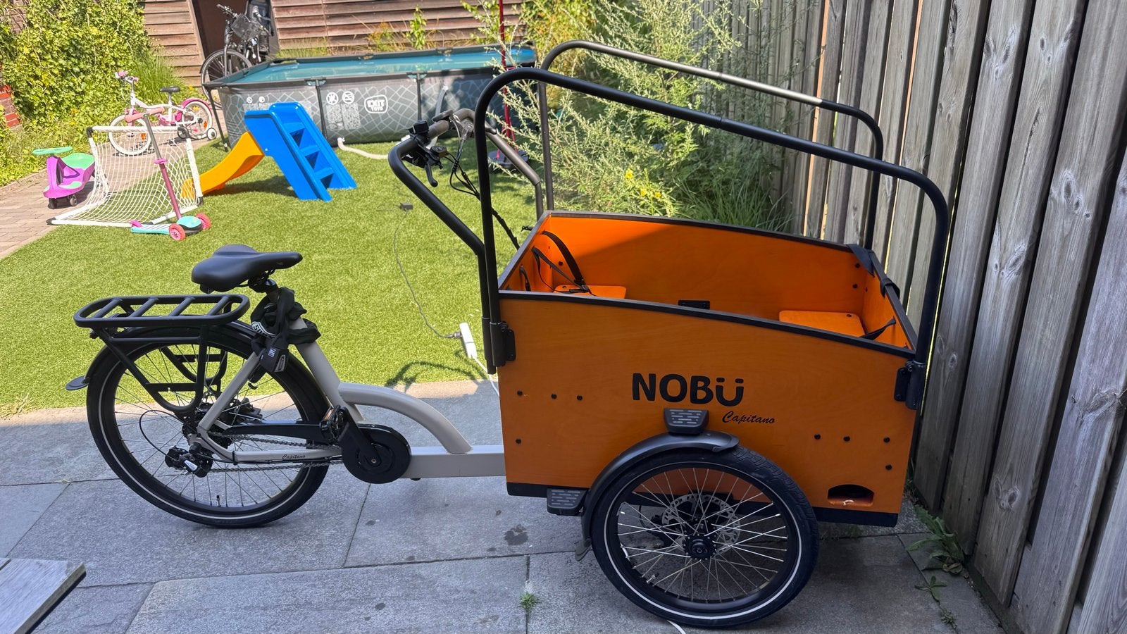 Nieuwe Nobu Capitano Bakfiets - Elektrisch, 2 Kinderen, Overige merken, Elektrisch, Ophalen of Verzenden, Zo goed als nieuw