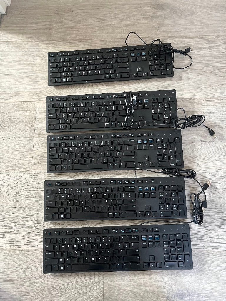 5x Dell Toetsenbord & Muis Set, Gebruikt, Ophalen of Verzenden, Ergonomisch, Qwerty