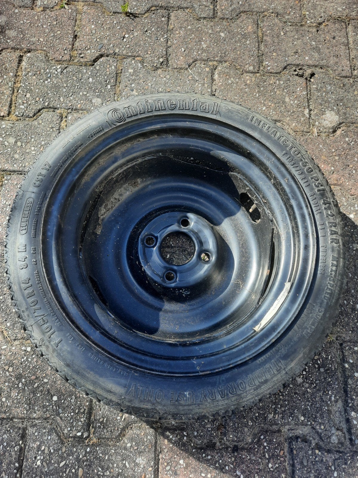 Thuiskomer'reservewiel'(4x100, 14 inch), Ophalen of Verzenden, Nieuw